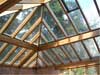 Oak timber framed cut pitched conservatory roof